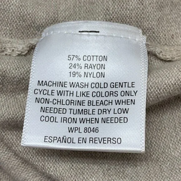 🎉Style & Co Petite Tan Long Sleeve Cowl Neck Top - Picture 5 of 7